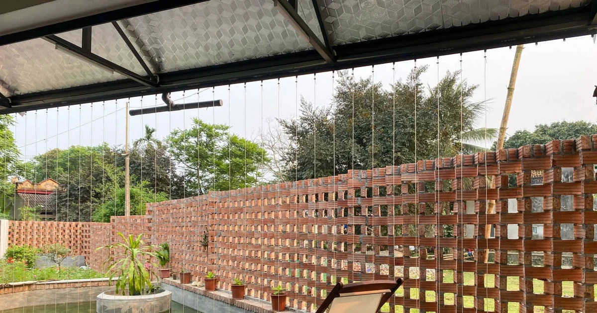 Ý tưởng hàng rào gạch lấy gió cho ngôi nhà thôn quê