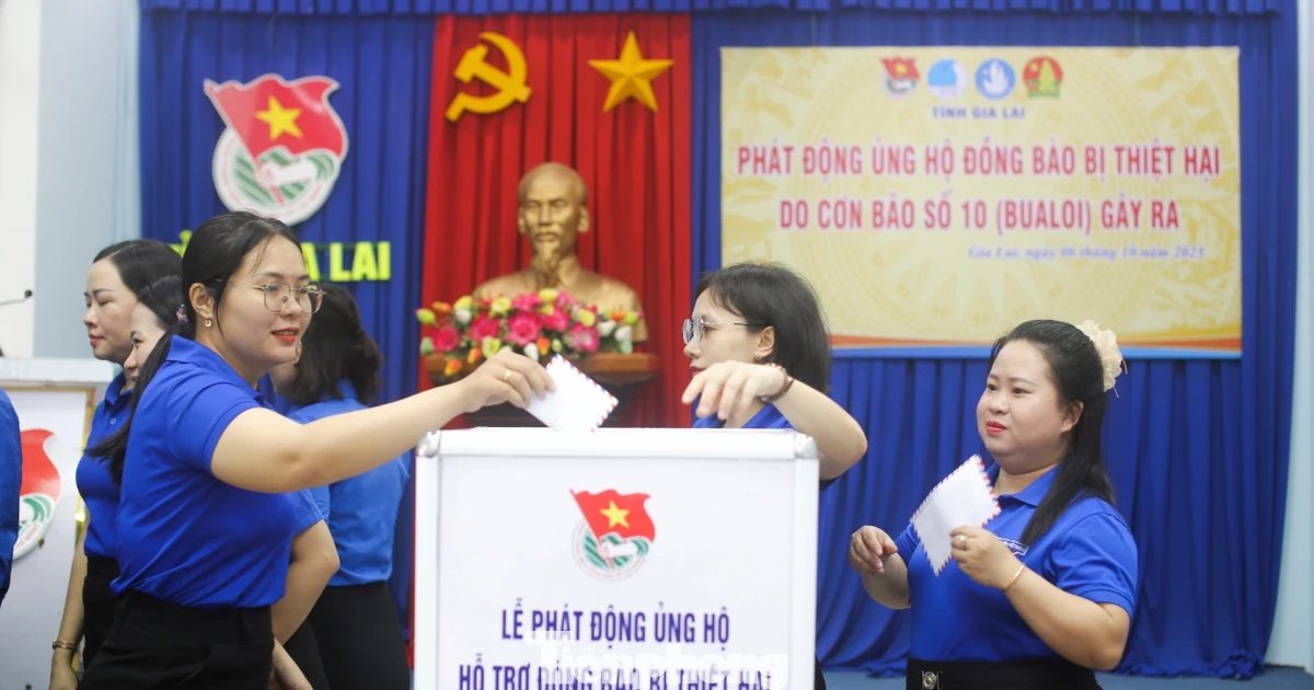 Tuổi trẻ Gia Lai chung tay ủng hộ đồng bào bị thiệt hại do bão số 10