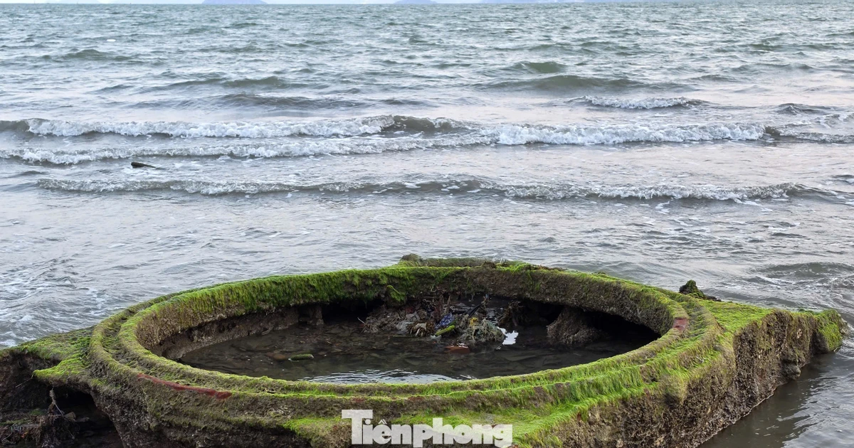 Xác xe tăng bất ngờ trồi lên ở biển Quy Nhơn