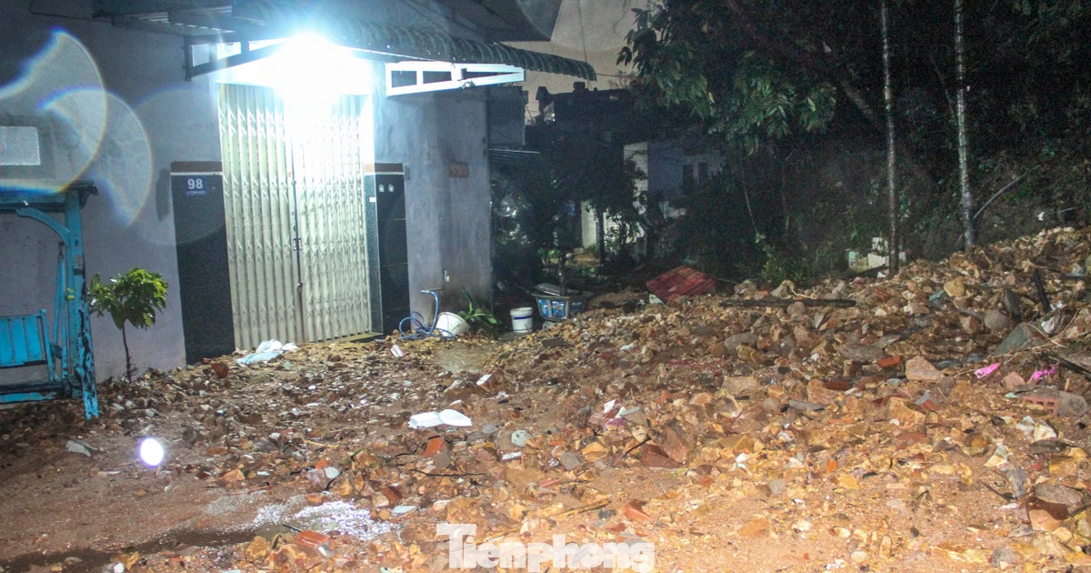 Đất đá bất ngờ đổ sạt xuống nhà dân ở Gia Lai