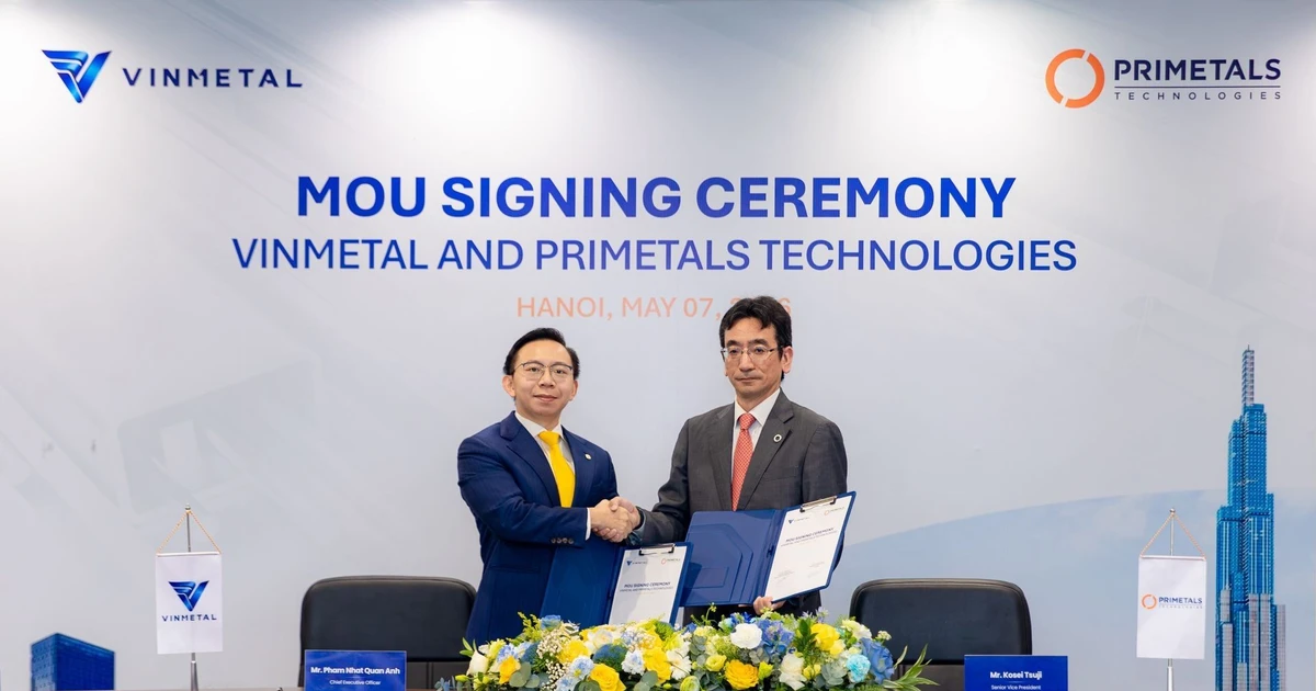 Vinmetal hợp tác Primetals phát triển công nghệ sản xuất thép tiên tiến hàng đầu thế giới