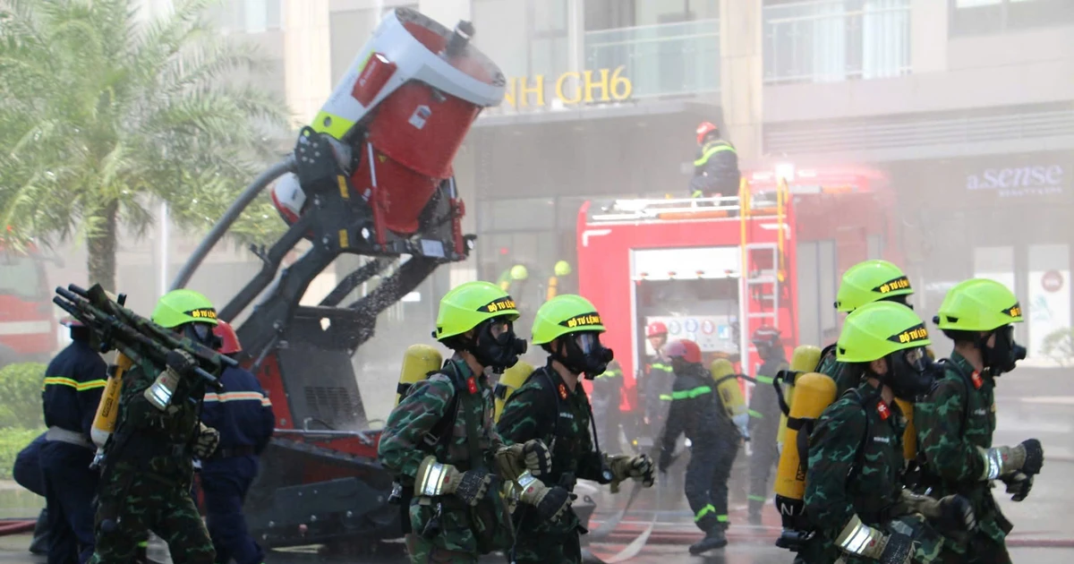 TPHCM diễn tập chữa cháy, cứu nạn lớn nhất năm