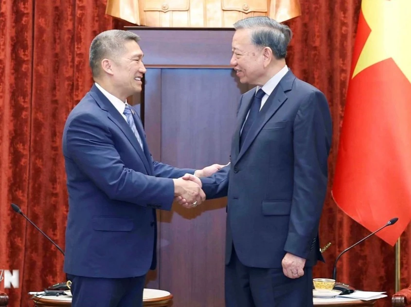 Tổng Bí thư, Chủ tịch nước Tô Lâm tiếp Quyền Bộ trưởng Hải quân Mỹ Hùng Cao