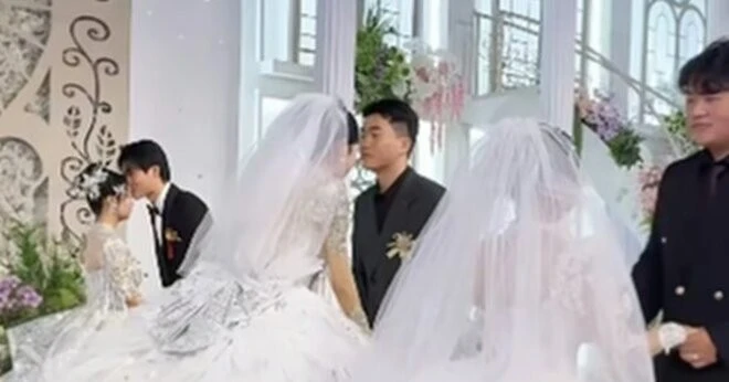 Anh em sinh ba cưới cùng ngày gây sốt mạng xã hội