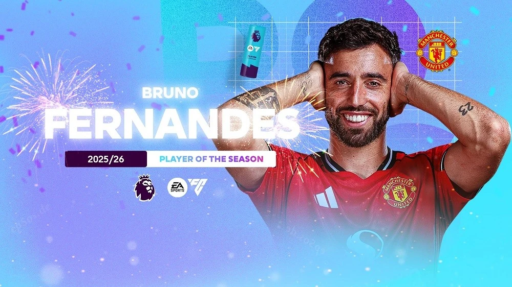 Bruno Fernandes giật giải Cầu thủ xuất sắc nhất Ngoại hạng Anh