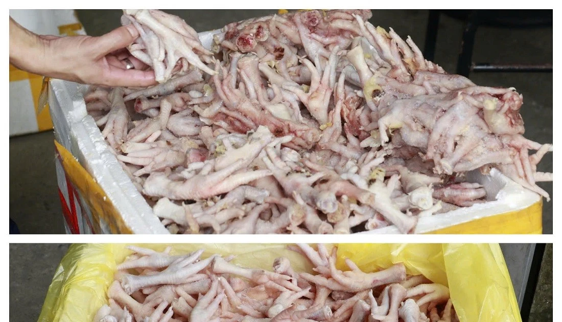 Phát hiện kho đông lạnh chứa hàng nghìn chân gà, xúc xích lậu