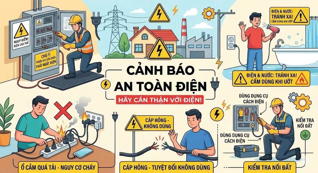 Công ty Điện lực Nghệ An tăng cường cảnh báo nguy cơ tai nạn điện trong mùa hè