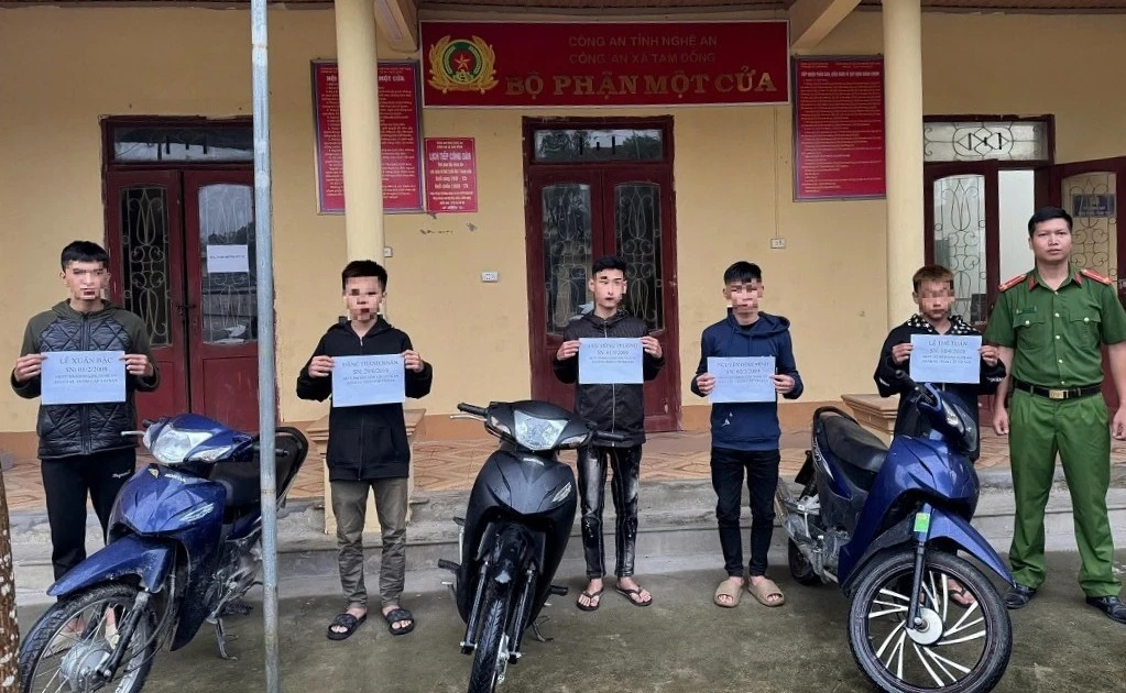 Khởi tố 7 đối tượng trộm cắp hàng loạt xe máy