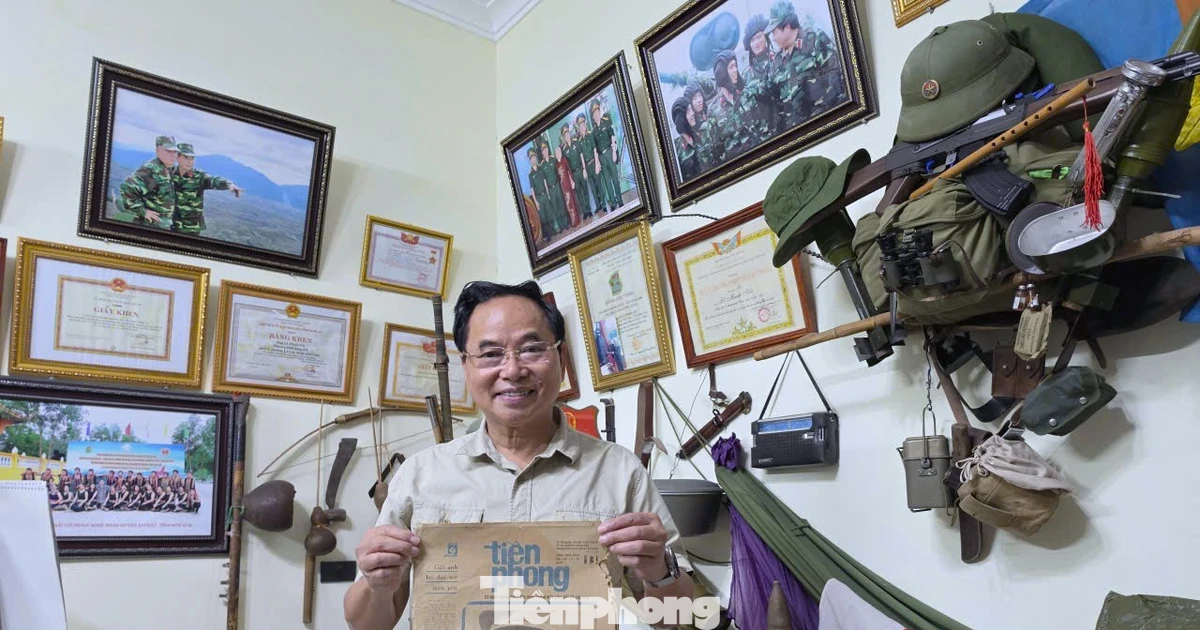 Người cựu binh trao gửi ký ức qua tờ Báo Tiền Phong xuất bản năm 1977