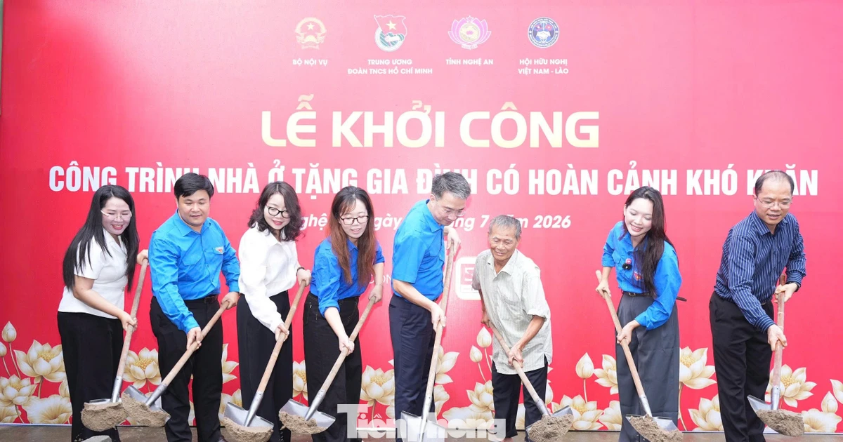 Bí thư T.Ư Đoàn khởi công nhà tình nghĩa cho cựu chiến binh khó khăn