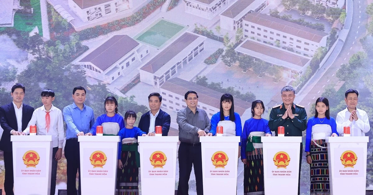 Đồng loạt khởi công xây dựng trường nội trú tại các xã biên giới