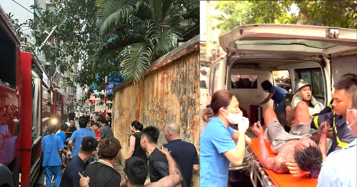 Giải cứu người đàn ông mắc kẹt trong vụ cháy nhà ở Hà Nội sáng nay