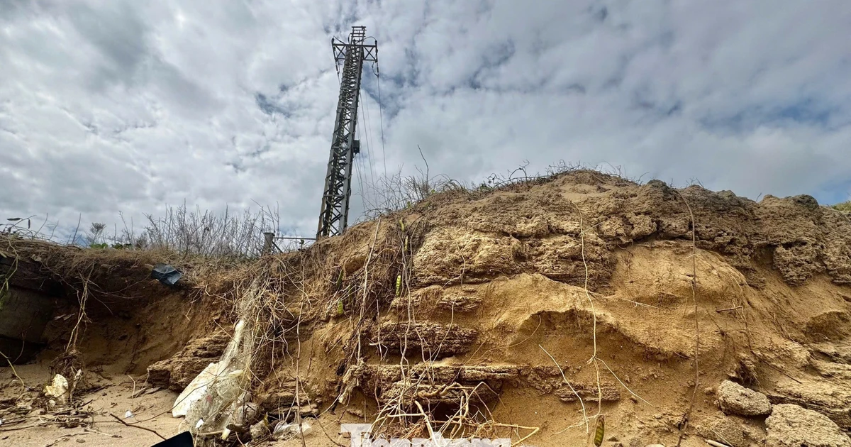 Cáp ngầm xuyên biển cấp điện cho Lý Sơn bị lộ thiên sau bão