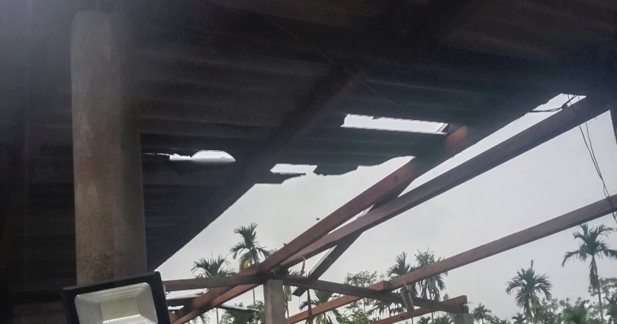 Gió lốc làm tốc mái hàng trăm ngôi nhà ở Quảng Ngãi