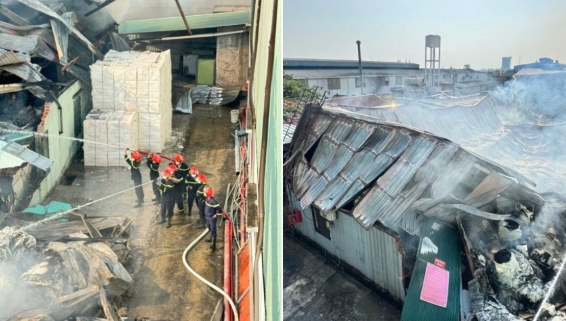 Cháy công ty giấy ở Phú Thọ, thiệt hại khoảng 8,5 tỷ đồng