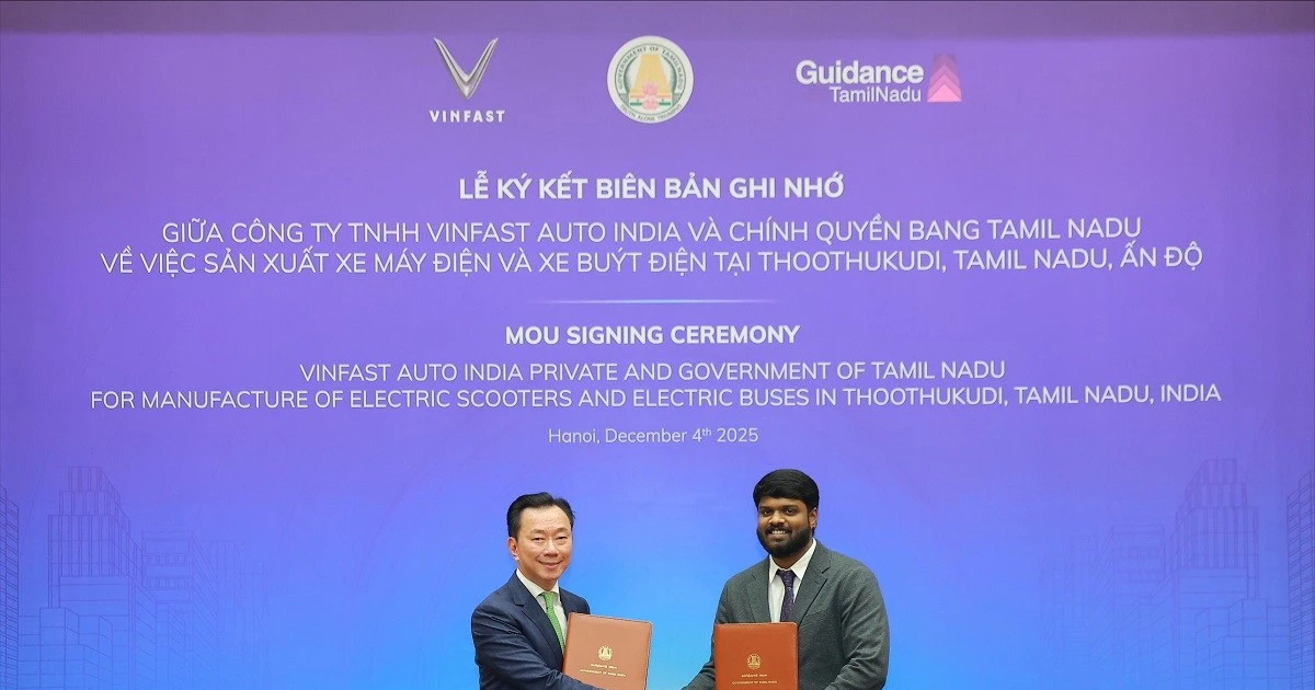 Vinfast công bố mở rộng nhà máy Tamil Nadu, hướng tới sản xuất xe buýt, xe máy điện tại Ấn Độ