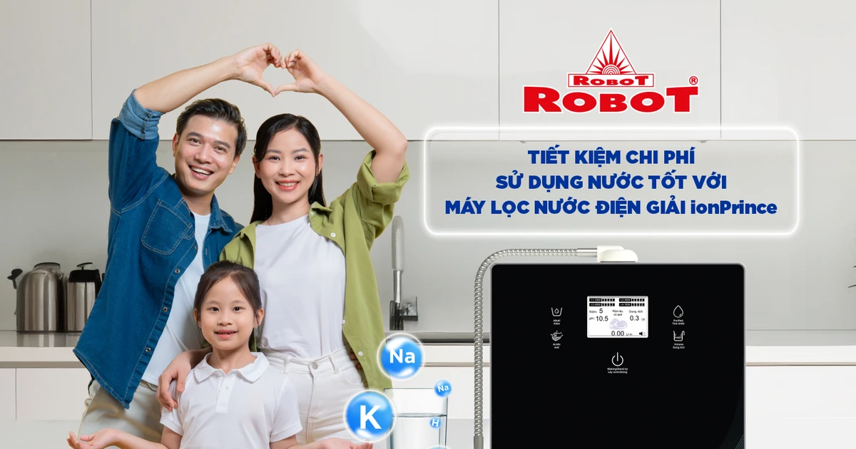 Tiết kiệm chi phí sử dụng nước tốt với Máy lọc nước điện giải ROBOT ionPrince