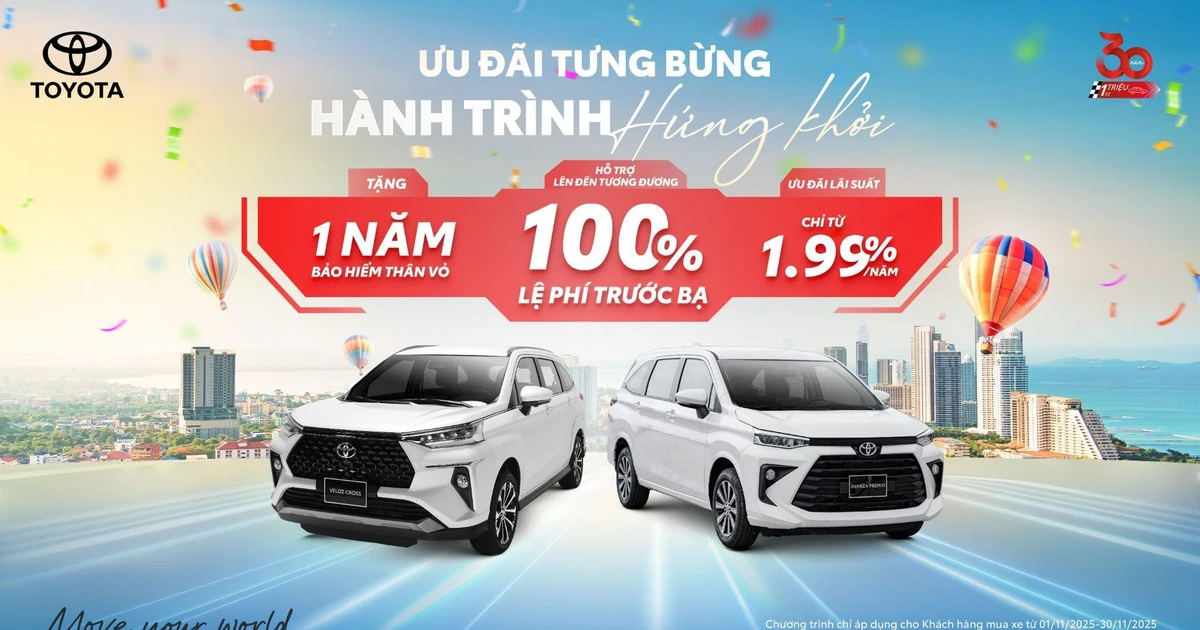 Veloz Cross chiếm ưu thế với khuyến mại đến 100% thuế trước bạ và 1 năm bảo hiểm trong tháng 11