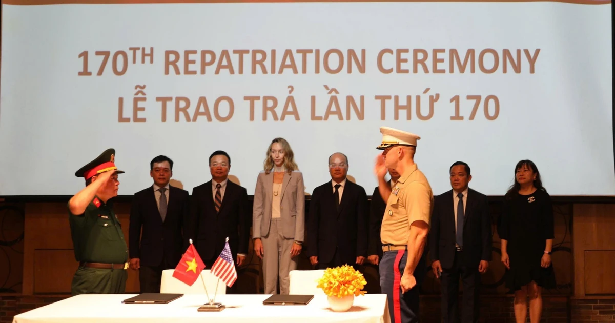 Lễ trao trả hài cốt quân nhân Mỹ lần thứ 170