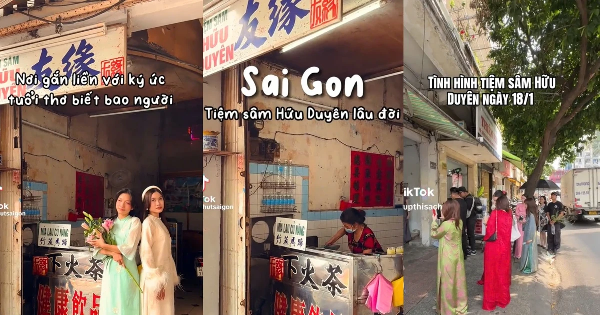TP.HCM: Giới trẻ đua nhau "bắt trend" chụp ảnh Tết ở tiệm nước sâm lâu đời