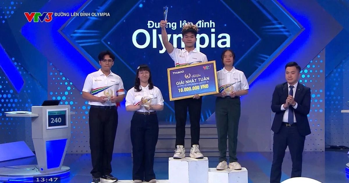Nam sinh Hưng Yên giành vòng nguyệt quế Tuần Olympia 26 với số điểm ấn tượng