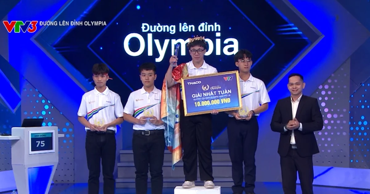 Nam sinh THPT chuyên Sơn Tây xuất sắc thắng cuộc thi Tuần Olympia 2026