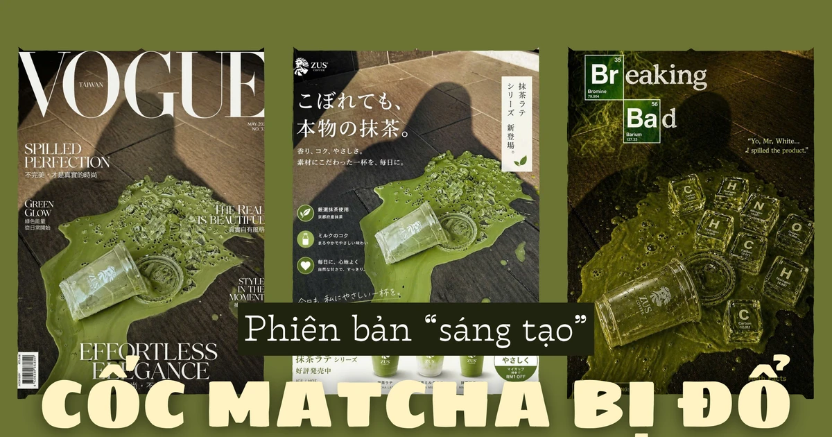 Ly matcha đổ "triệu view": Khi sự cố "vụng về" trở thành chất liệu sáng tạo