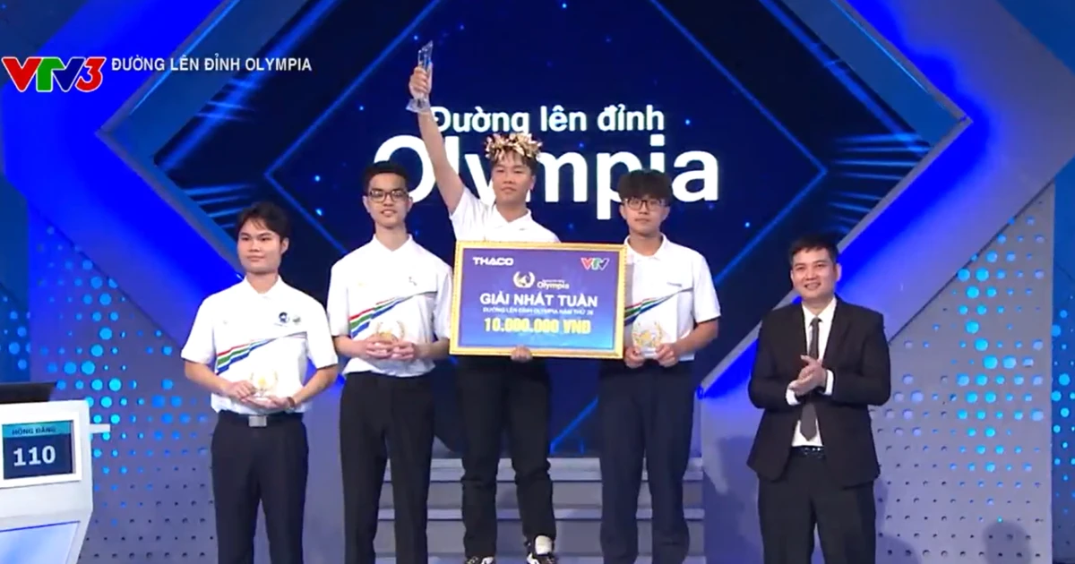 Nam sinh THPT chuyên Hùng Vương giành vòng nguyệt quế cuộc thi Tuần Olympia 26