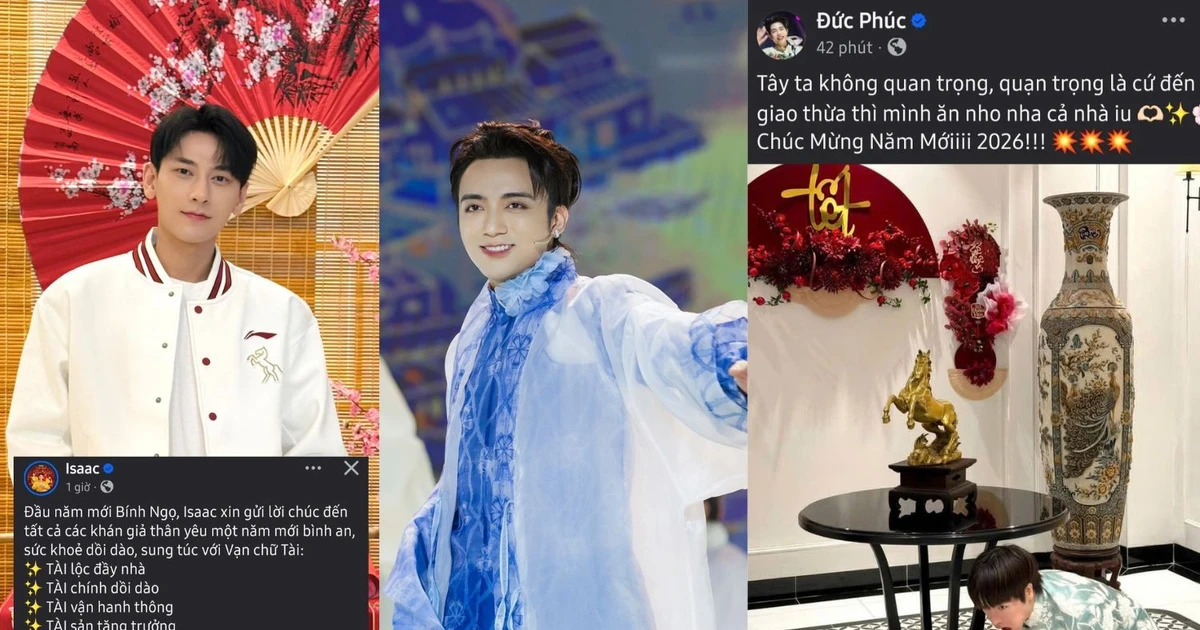 Sao Việt chúc Tết: Isaac gửi "vạn chữ Tài", SOOBIN tâm sự cùng fan lúc 4 giờ sáng