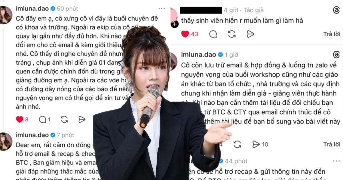 Luna Đào phản hồi ra sao khi bị sinh viên đánh giá cách hành xử thiếu tinh tế?