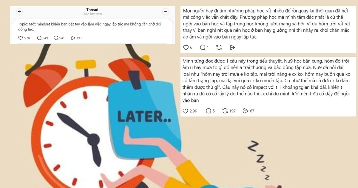 Giới trẻ chuyển từ trì hoãn sang "vào việc ngay": Cần "kỷ luật thép" và gì nữa?