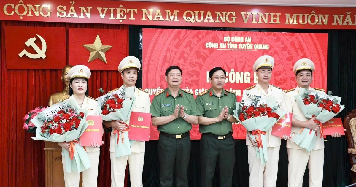 Công an Tuyên Quang điều động, bổ nhiệm nhiều lãnh đạo cấp phòng