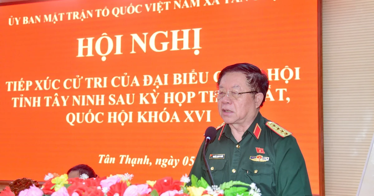 Đại tướng Nguyễn Trọng Nghĩa tiếp xúc cử tri tỉnh Tây Ninh