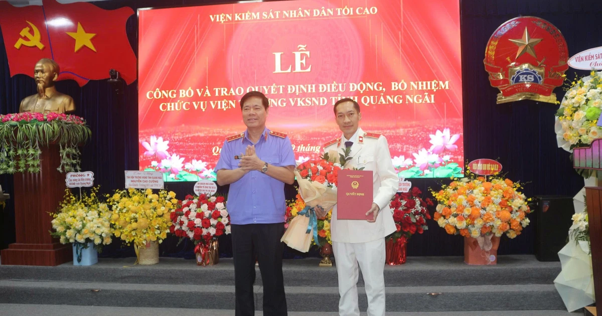 Ông Nguyễn Cao Cường giữ chức Viện trưởng Viện kiểm sát nhân dân tỉnh Quảng Ngãi