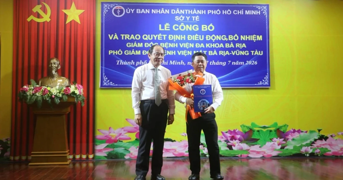 Phó Giám đốc Sở Y tế TPHCM được điều động làm Giám đốc Bệnh viện Đa khoa Bà Rịa