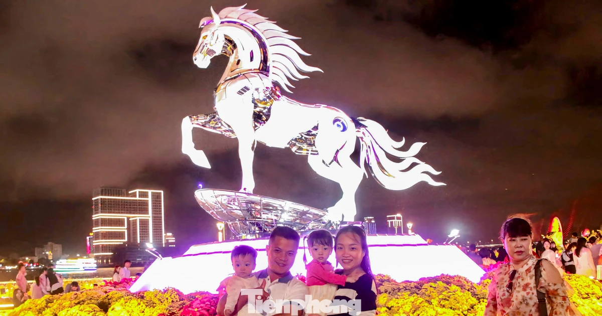 Đường hoa xuân Đà Nẵng đông kín người trước đêm giao thừa