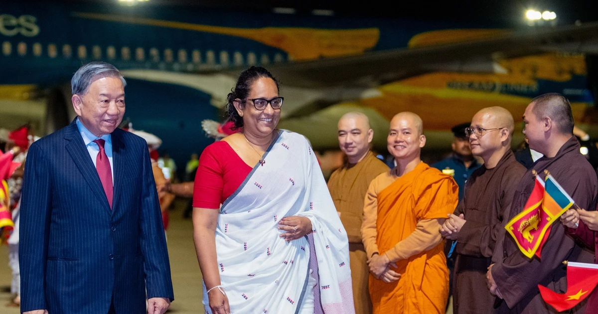 Tổng Bí thư, Chủ tịch nước Tô Lâm bắt đầu chuyến thăm cấp Nhà nước tới Sri Lanka