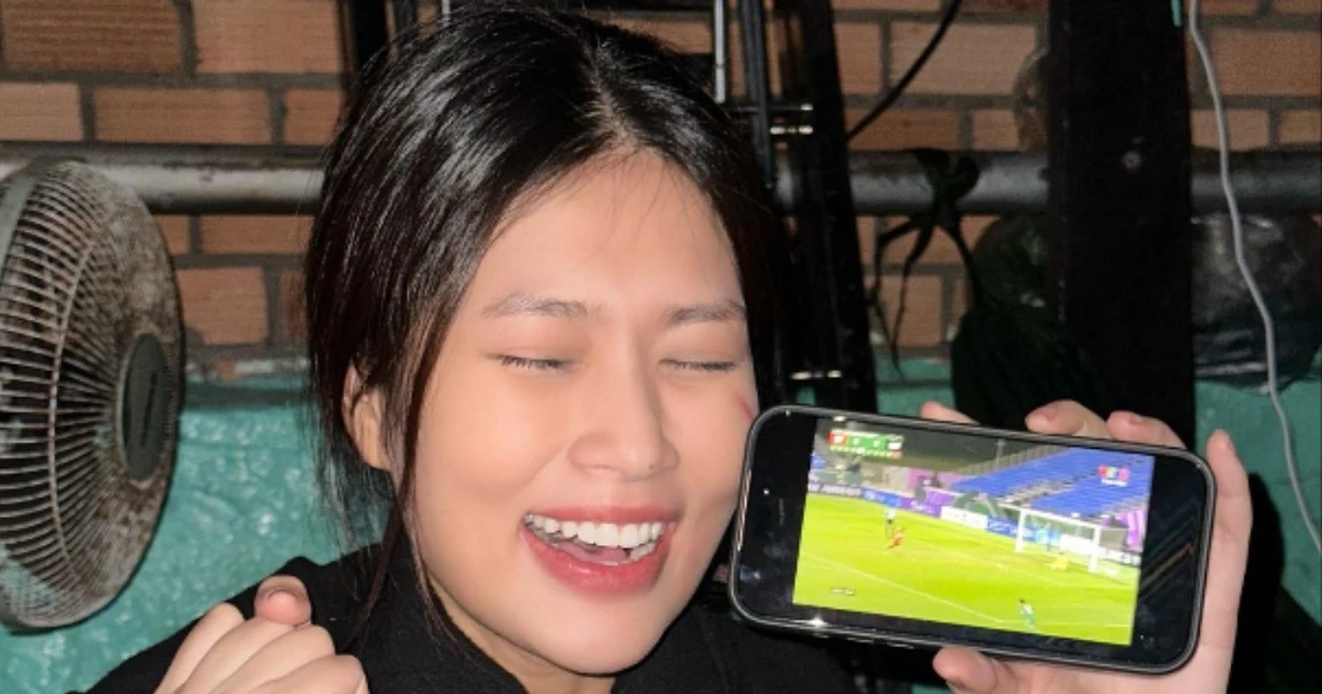 MC Lại Văn Sâm, Hoa hậu Đoàn Thiên Ân mừng chiến thắng nghẹt thở của U23 Việt Nam