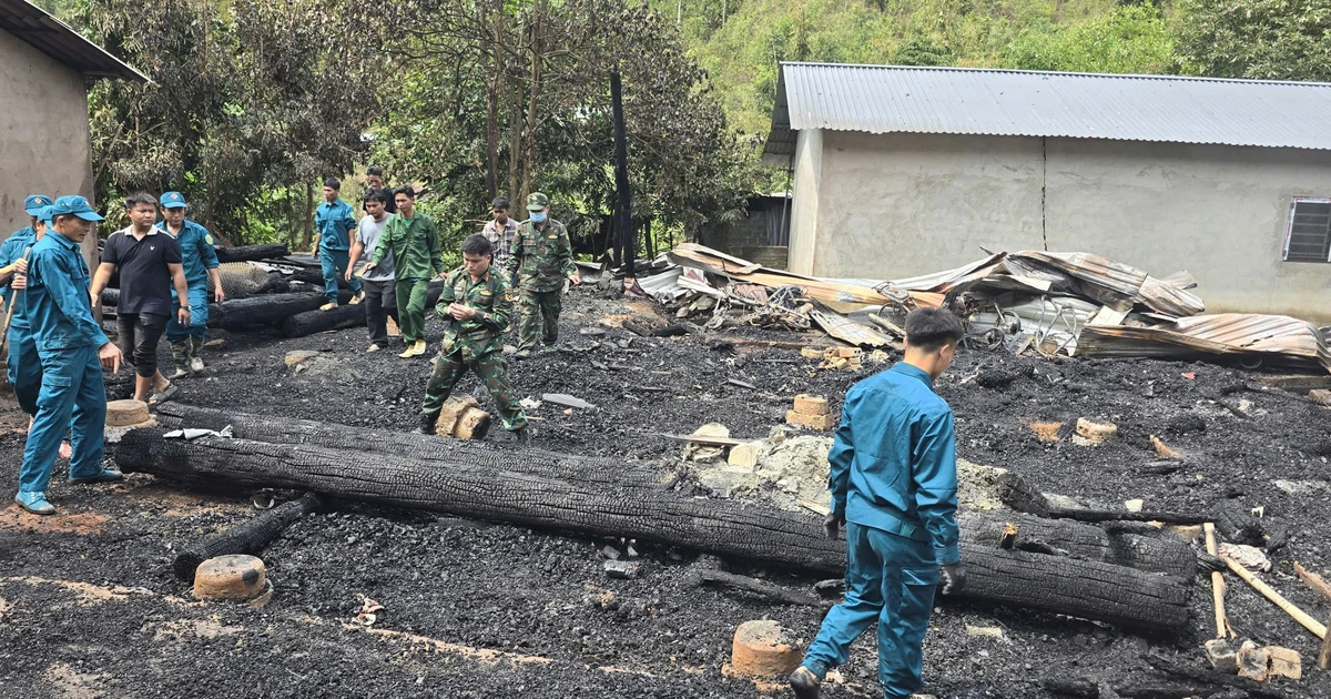 Cháy nhà sàn tại Lai Châu khiến 3 trẻ nhỏ tử vong