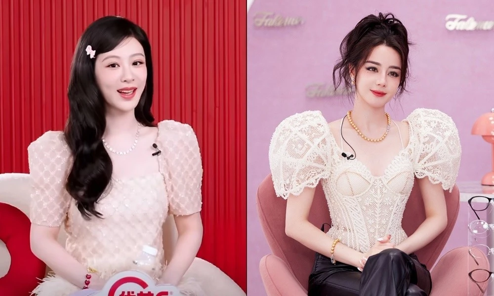 Livestream cùng ngày, mặc đồ tương đồng, Dương Tử - Địch Lệ Nhiệt Ba ai đẹp hơn?