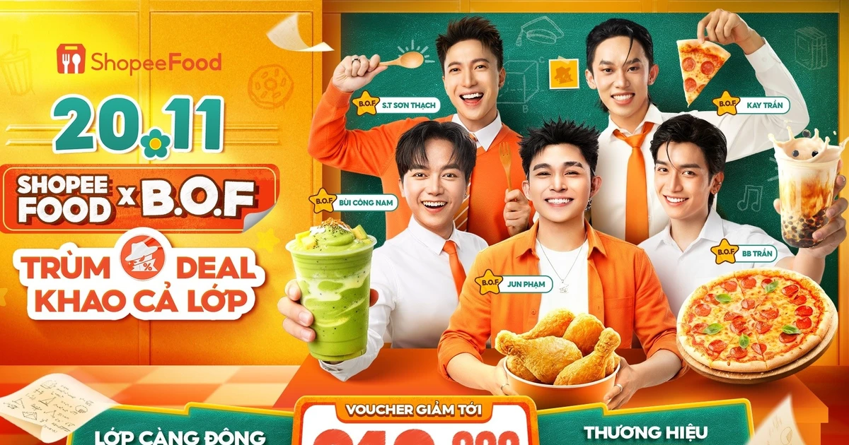 Cả lớp lên món, ShopeeFood lên deal mời tiệc 20.11: Lớp càng đông, deal càng to