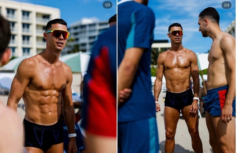 Náo loạn bãi biển vì Ronaldo