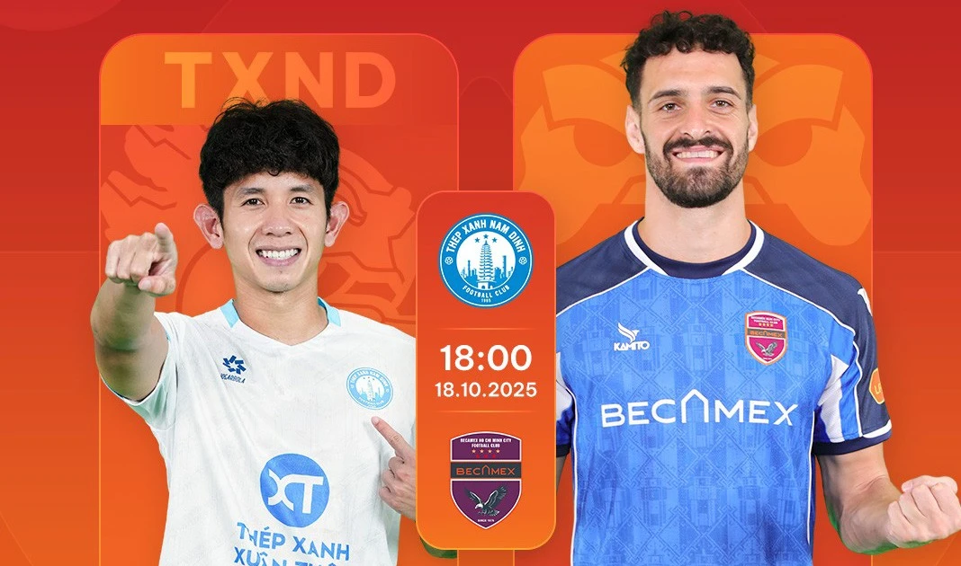 Trực tiếp Thép Xanh Nam Định vs Becamex TTPHCM 0-0 (H1): Hiệp 1 bắt đầu