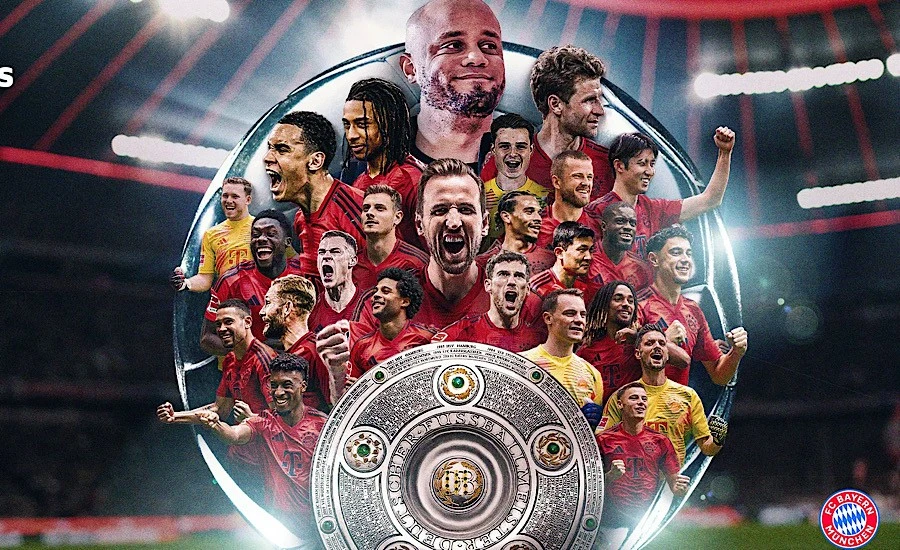 Bayern Munich chính thức đăng quang Bundesliga sớm 4 vòng