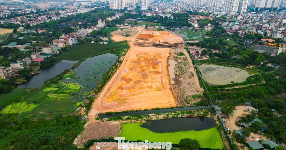 Toàn cảnh đại công trường Depot Xuân Đỉnh của tuyến metro số 2 Hà Nội