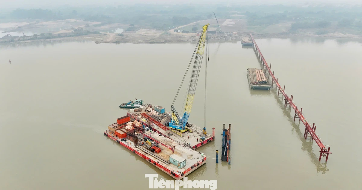 Toàn cảnh thi công cầu Thượng Cát hơn 7.300 tỷ đồng với biểu tượng cánh chim bay lên
