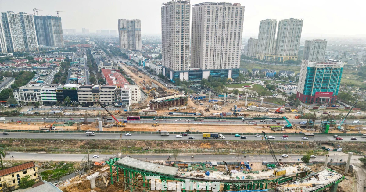 Hình ảnh mới nhất về nút giao Vành đai 3,5 - Đại lộ Thăng Long hơn 2.380 tỷ đồng