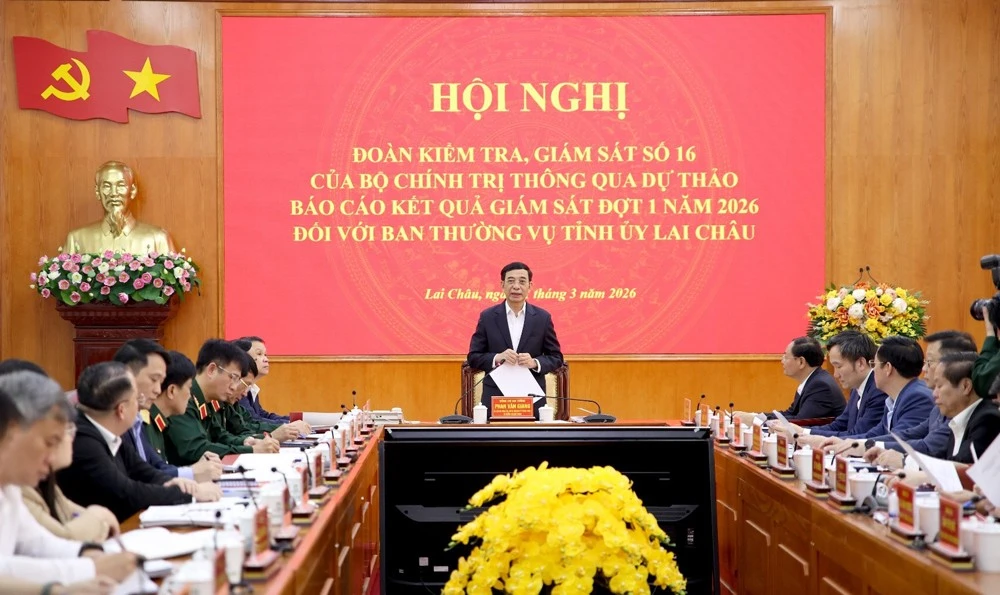 Thông qua dự thảo báo cáo kiểm tra giám sát Ban Thường vụ Tỉnh ủy Lai Châu