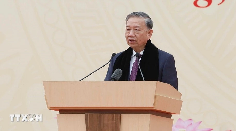 Tổng Bí thư Tô Lâm gặp mặt, nói chuyện với nhân dân các dân tộc tỉnh Cao Bằng