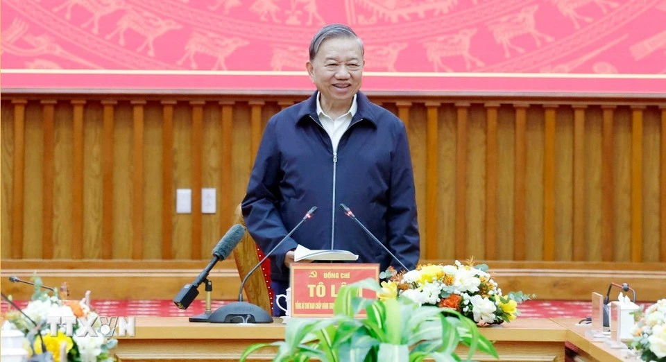 Tổng Bí thư Tô Lâm làm việc với Ban Chấp hành Đảng bộ tỉnh Cao Bằng